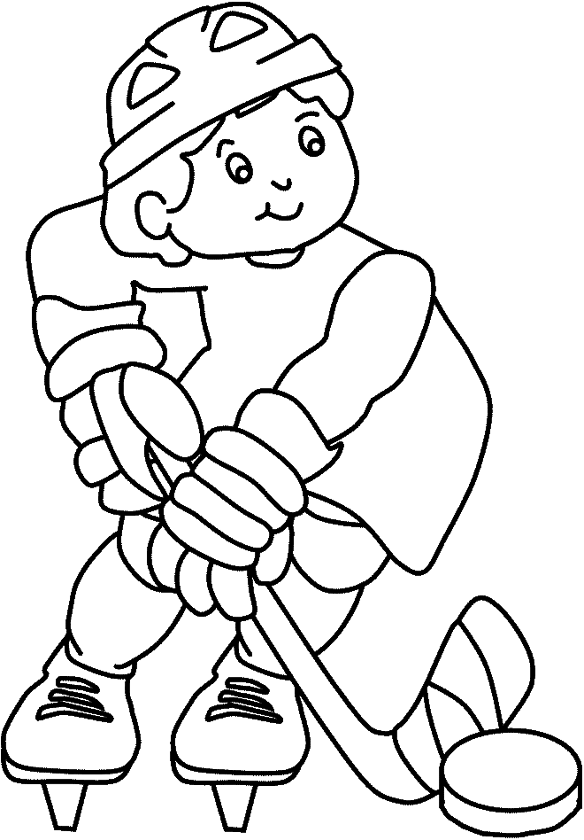 ACTION HOCKEY PLAYERS Colouring Pages