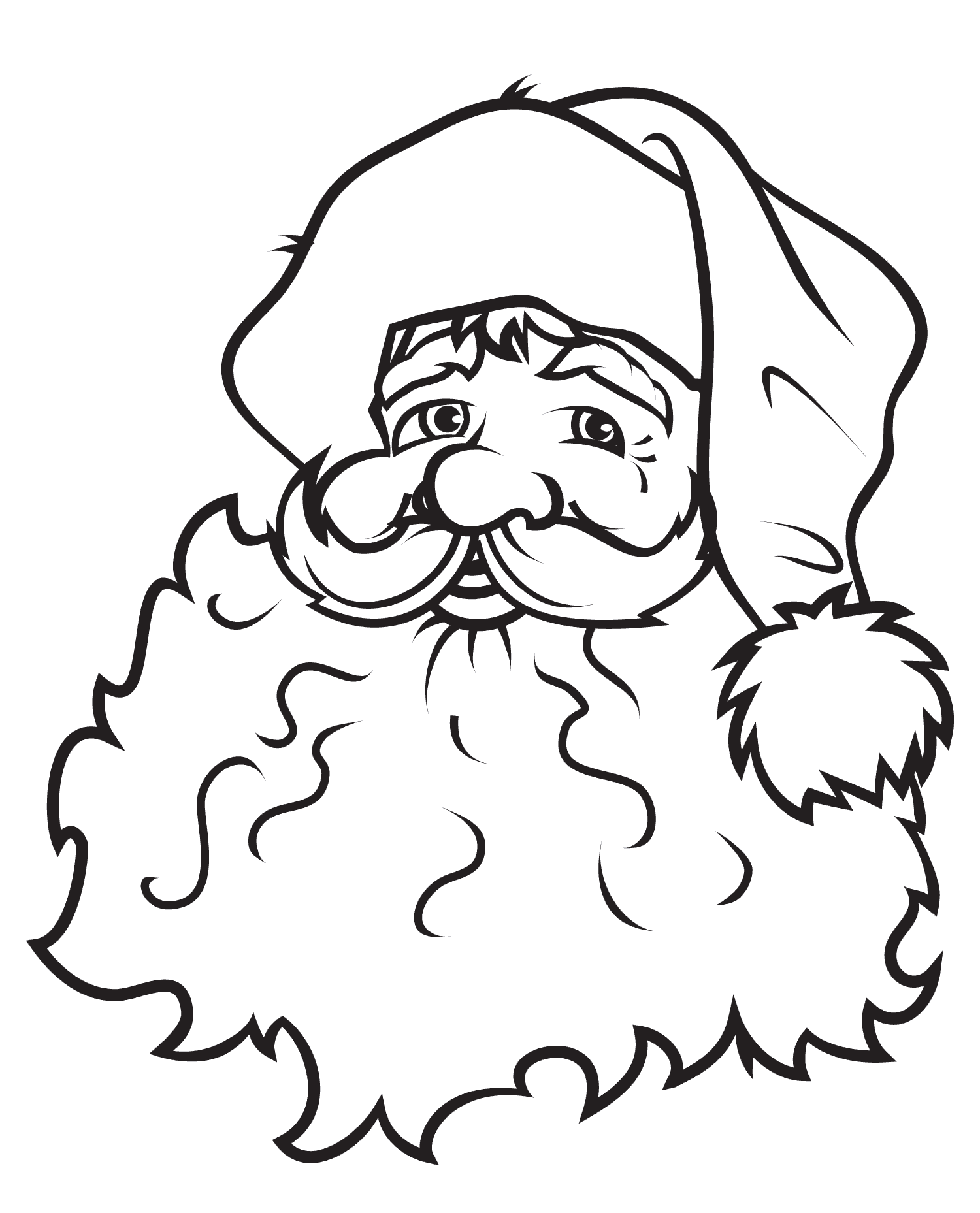 Face Of Santa Claus Coloring Pages | Christmas Coloring pages of ...