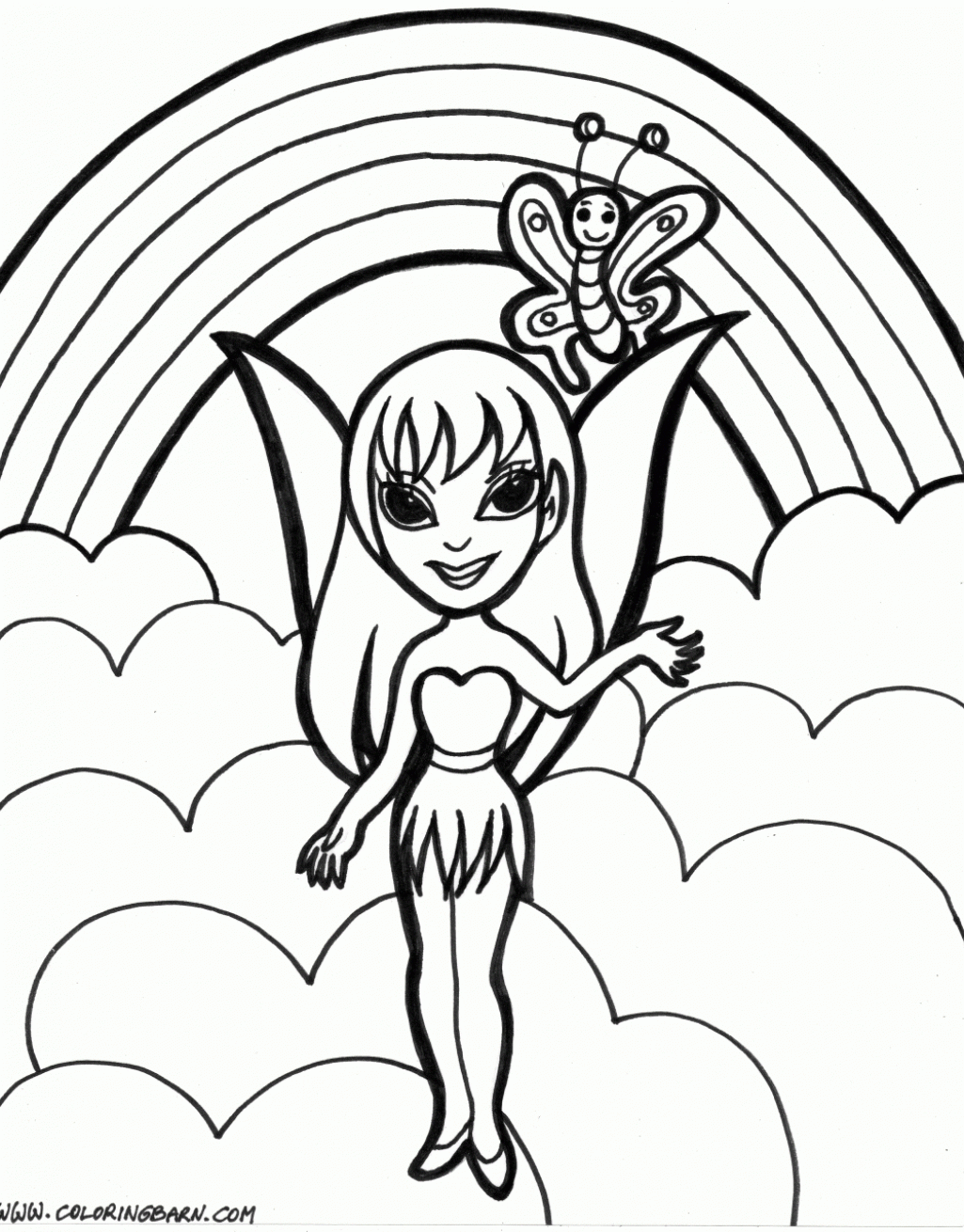 Fairy S - Coloring Pages for Kids and for Adults