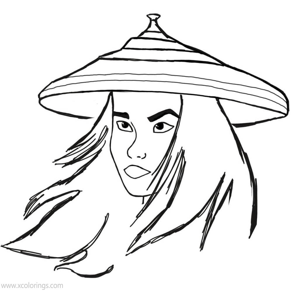 Raya And The Last Dragon Coloring Pages Raya Portrait - XColorings.com
