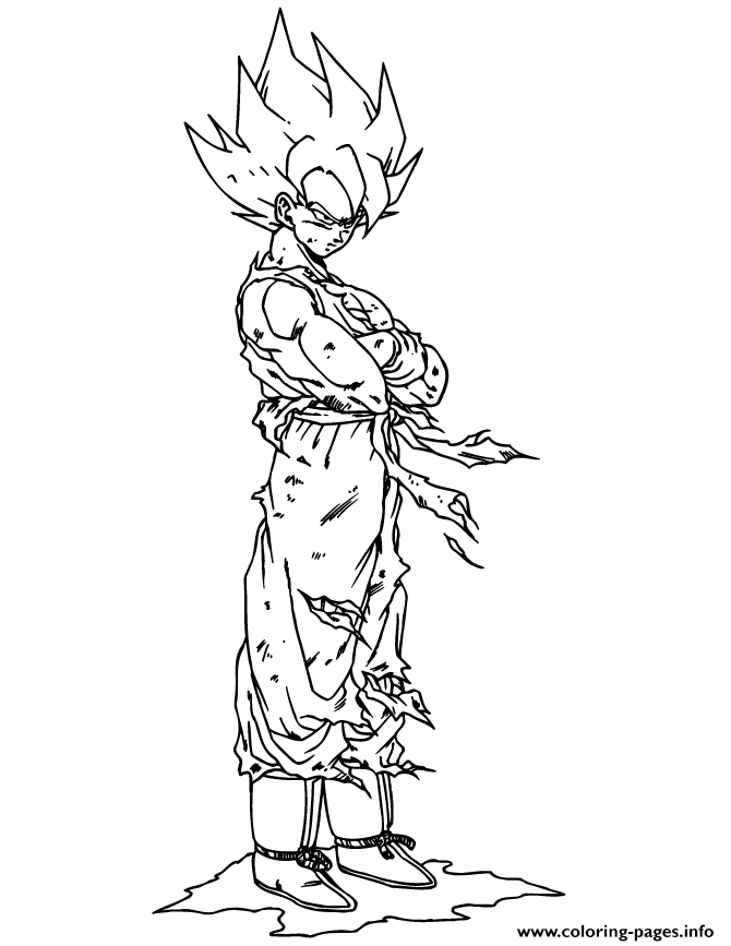 Goku Coloring Pages Printable | Free Coloring Pages