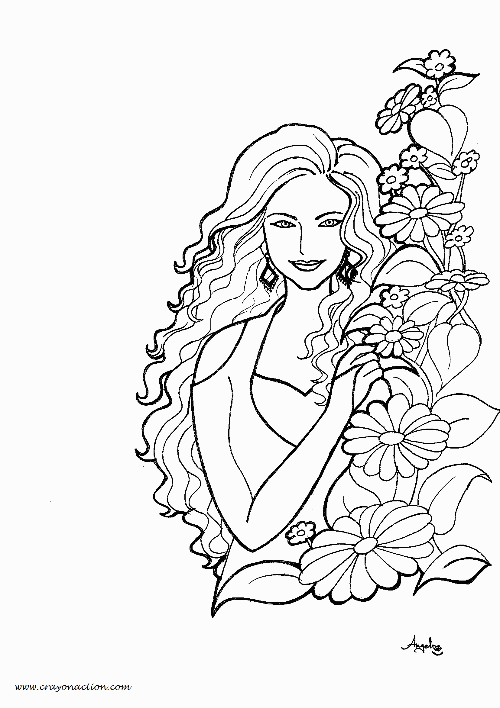 11 Pics of Beautiful Women Coloring Pages - Beautiful Adult ...