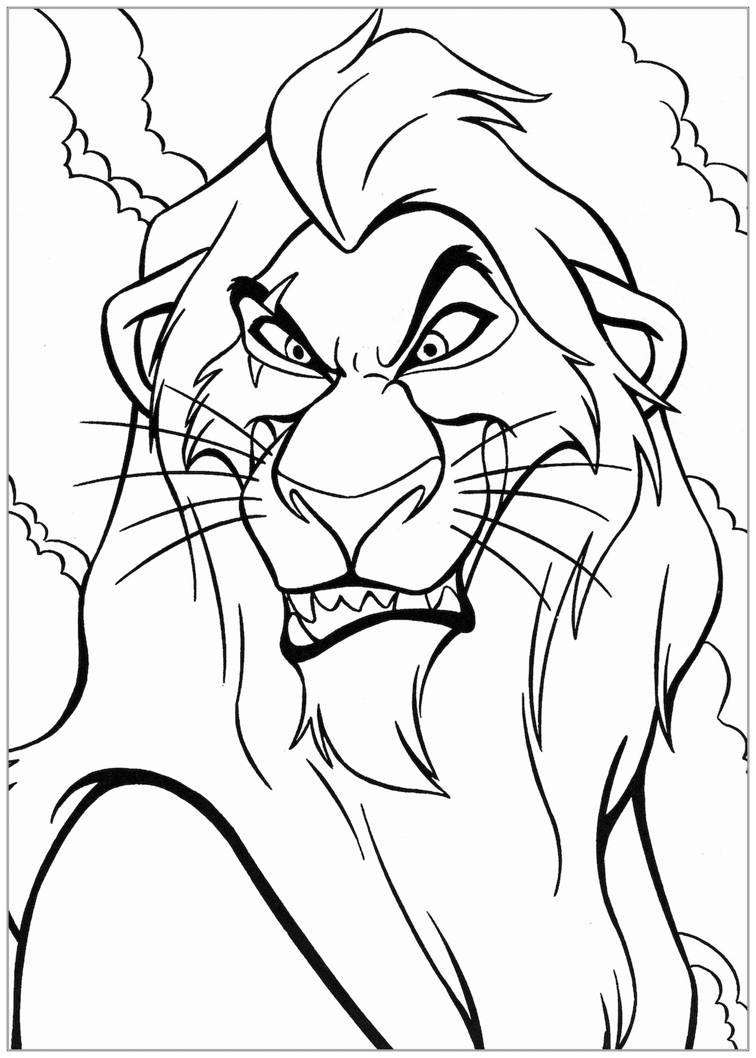 Scar - The Lion King Kids Coloring Pages