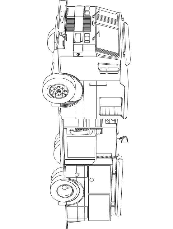 Fire Truck for kids Coloring Pages