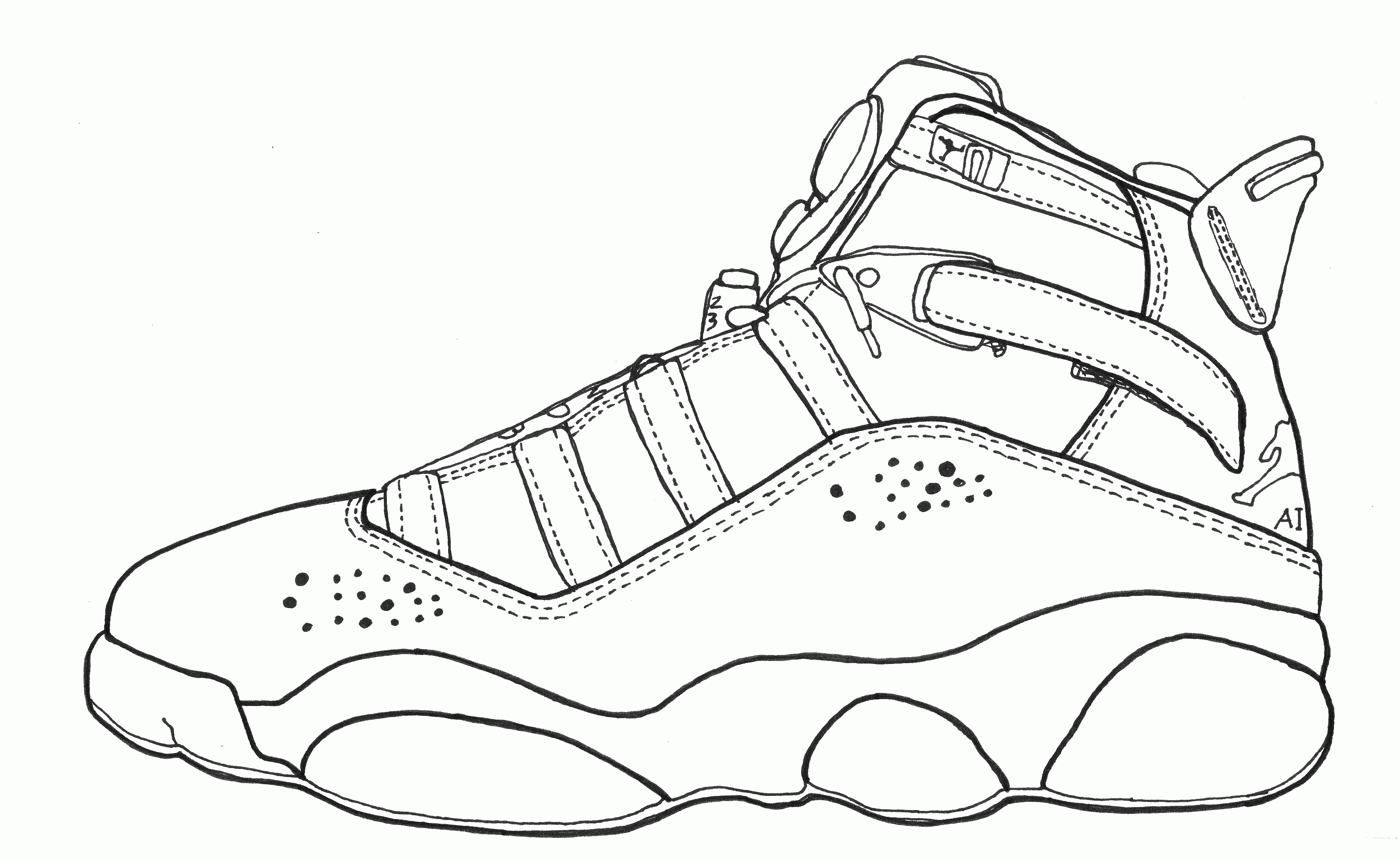 15 Pics of Drawing Jordans Shoes Coloring Pages - Jordan Retro 5 ...
