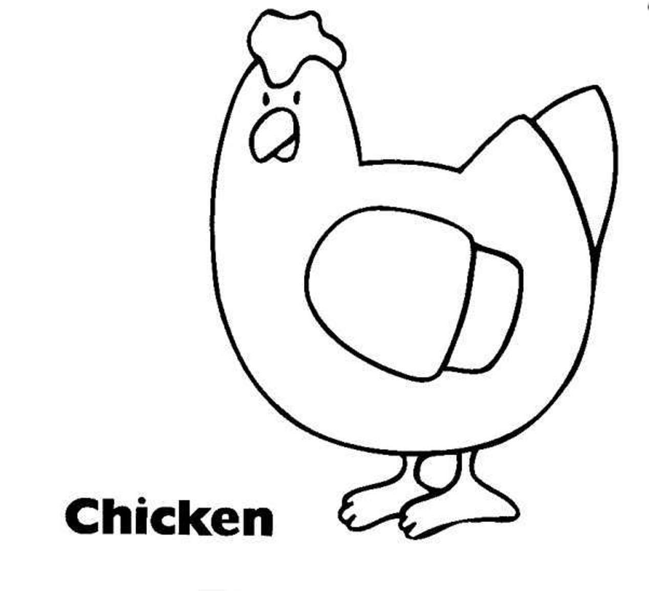 Farm Animal Coloring Pages Chicken Printable | Animal Coloring ...