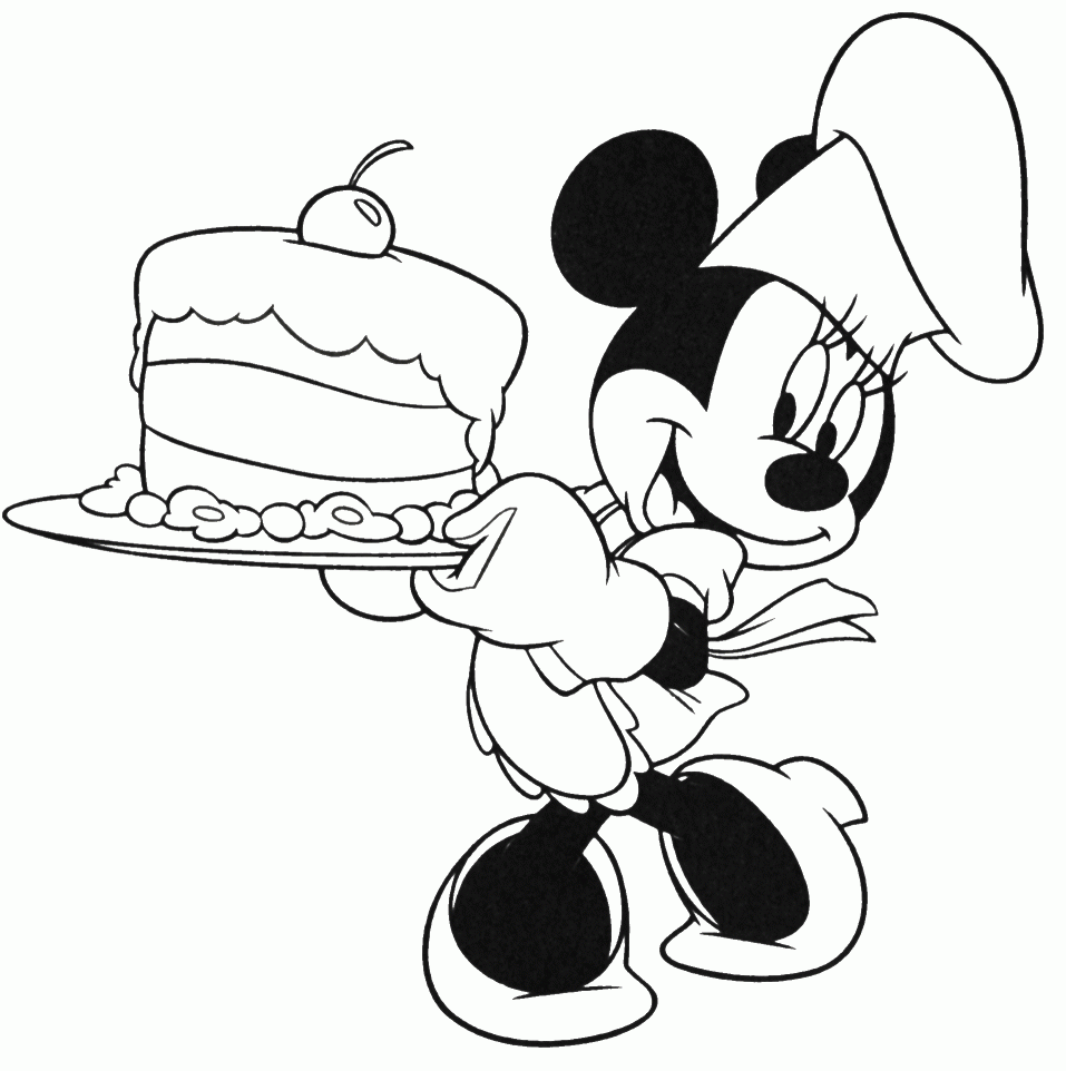 Mickey Coloring Page Happy Birthday - High Quality Coloring Pages