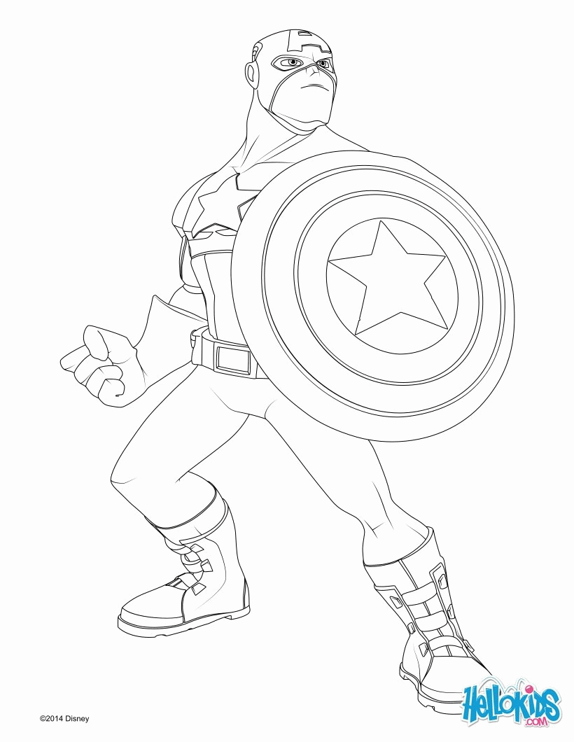 SUPER HEROES Coloring Pages - Captain America