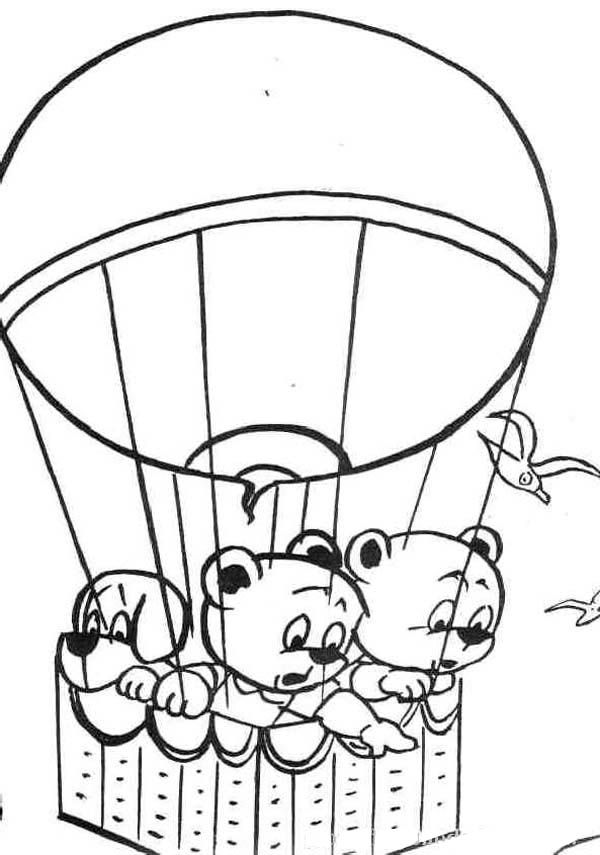 Feeling Afraid of High on Hot Air Balloon Coloring Pages: Feeling ...