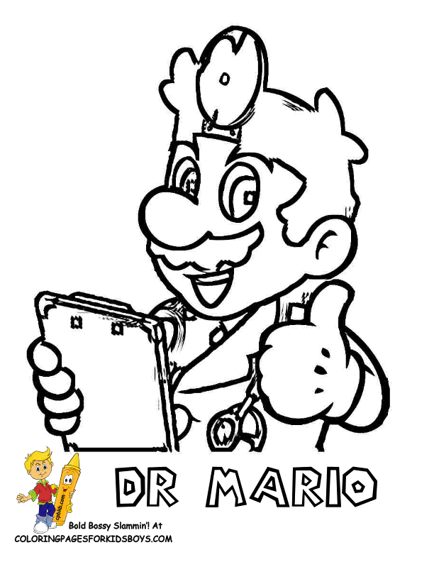 Mario Bros Coloring | Super Mario Bros| Free Coloring Pages