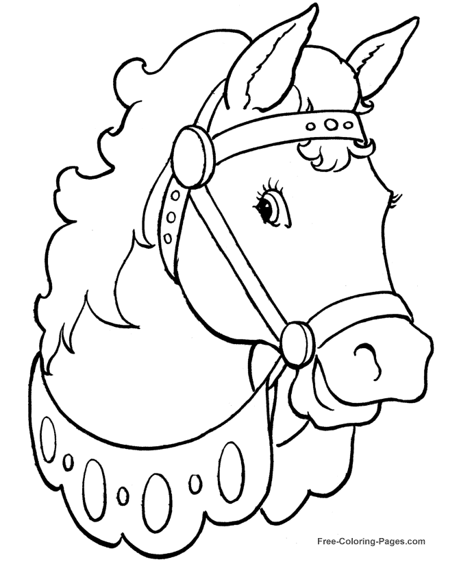 Printable Horse coloring pages - 004