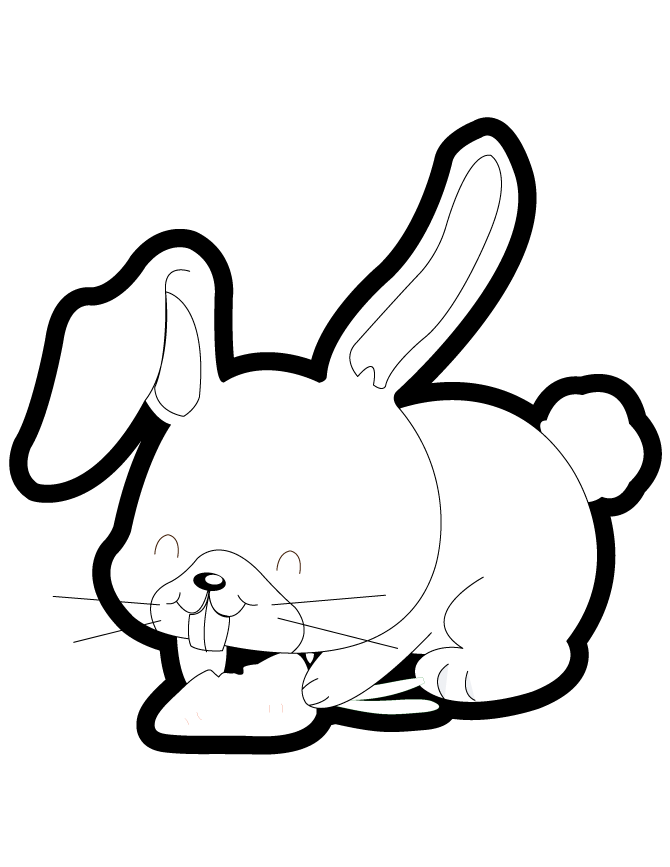 Pin Cute Rabbit Coloring Page H