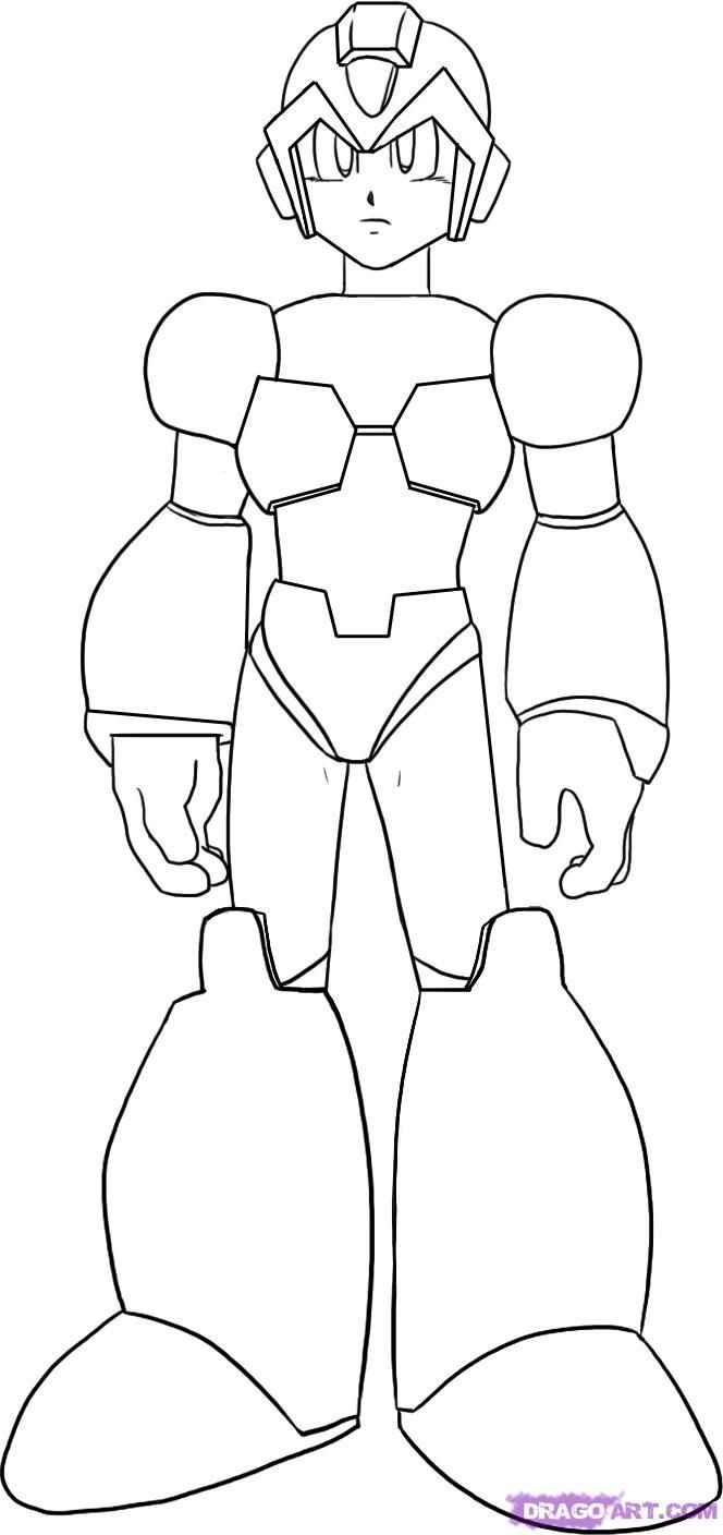 Megaman X Coloring Pages Sketch Coloring Page