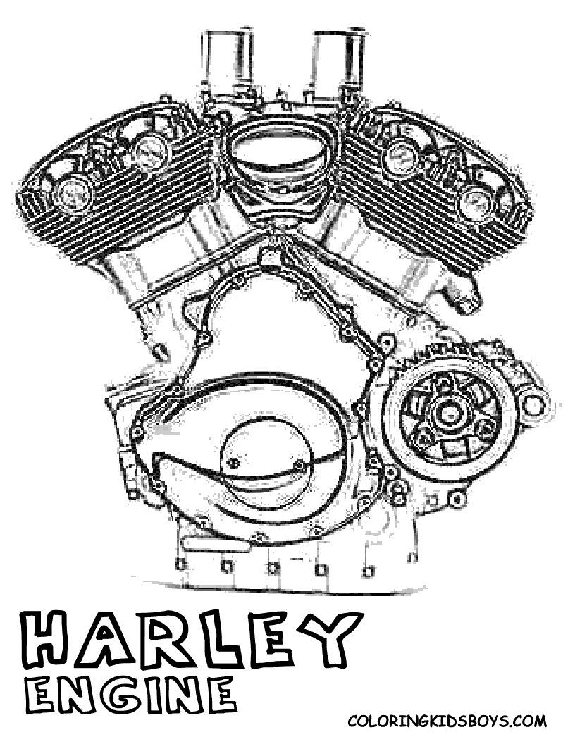 Free Harley Davidson Motocycle Coloring Pages | Harley Davidson ...