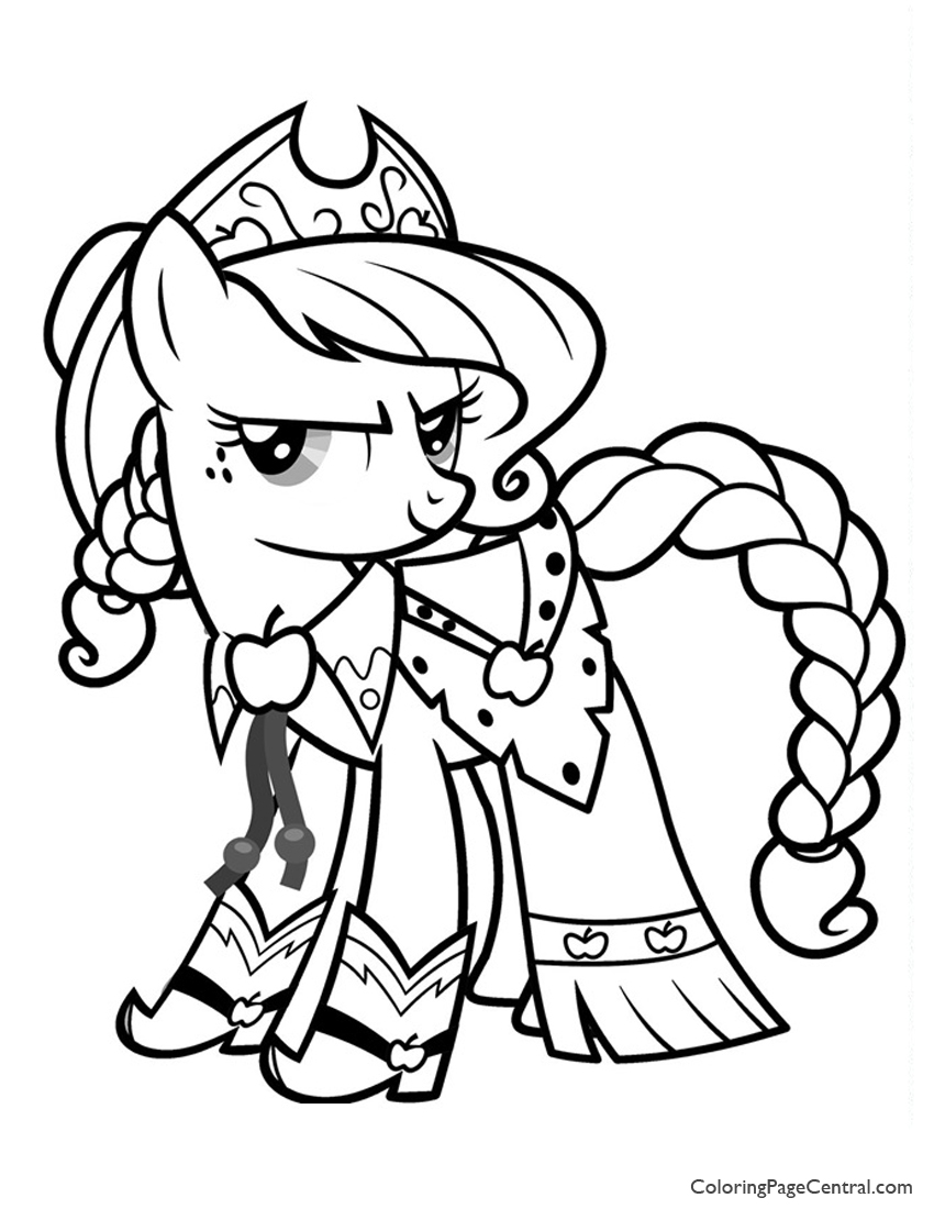 My Little Pony - Applejack 01 Coloring Page | Coloring Page Central