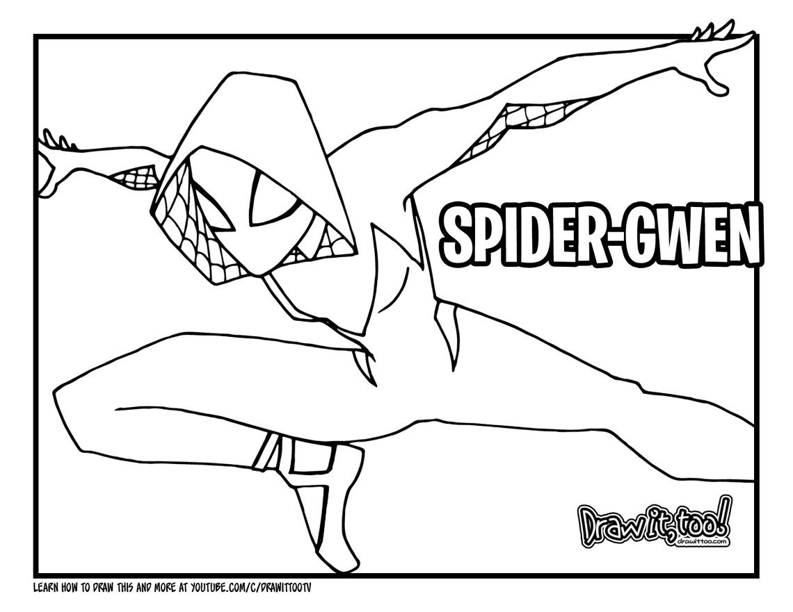 spider-man into spider verse coloring pages - Yahoo Image Search Results |  Spider gwen, Spiderman coloring, Coloring pages