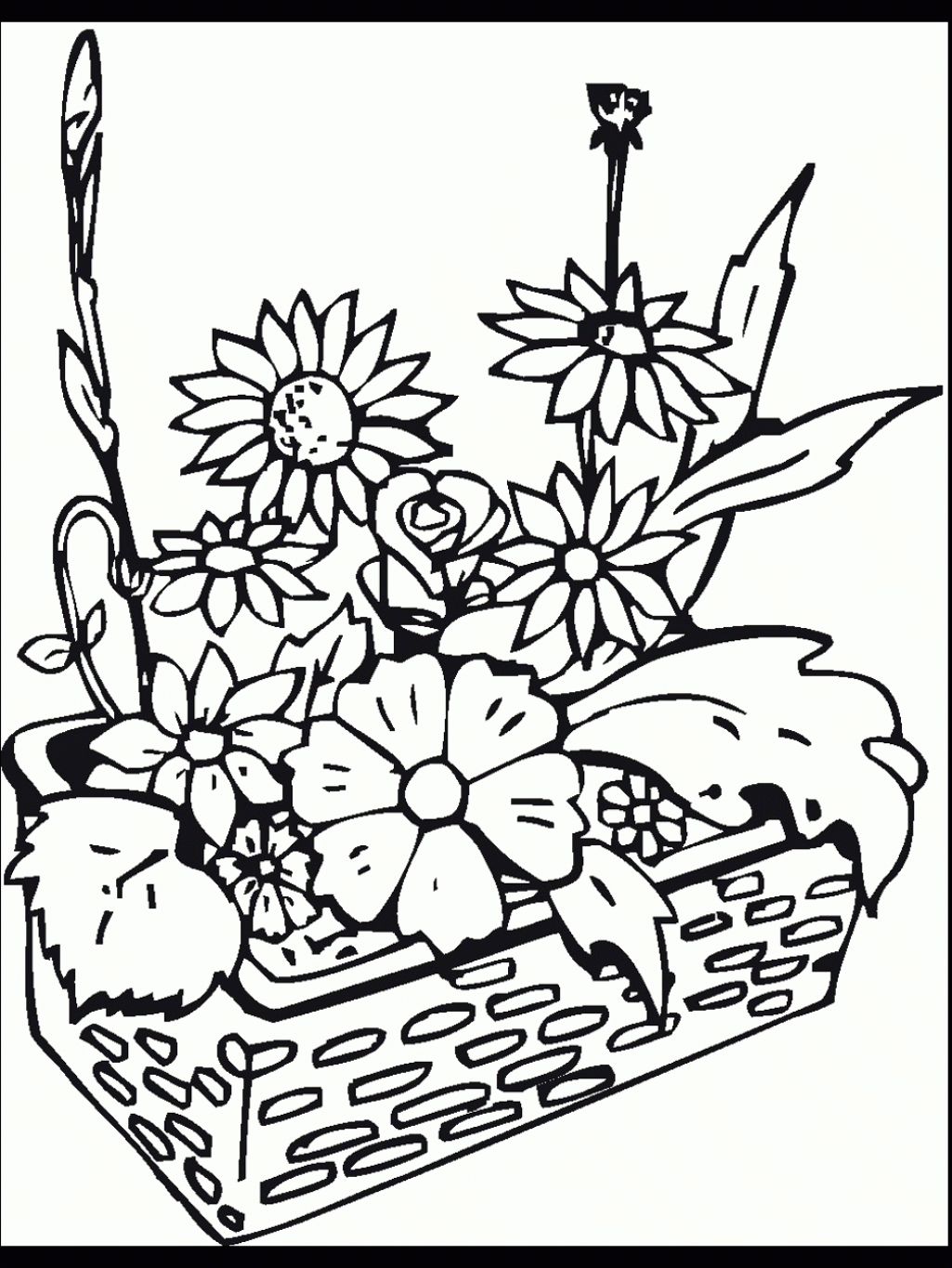 Flower Garden Coloring Pages 491257 Coloring Pages For Free 2015 ...