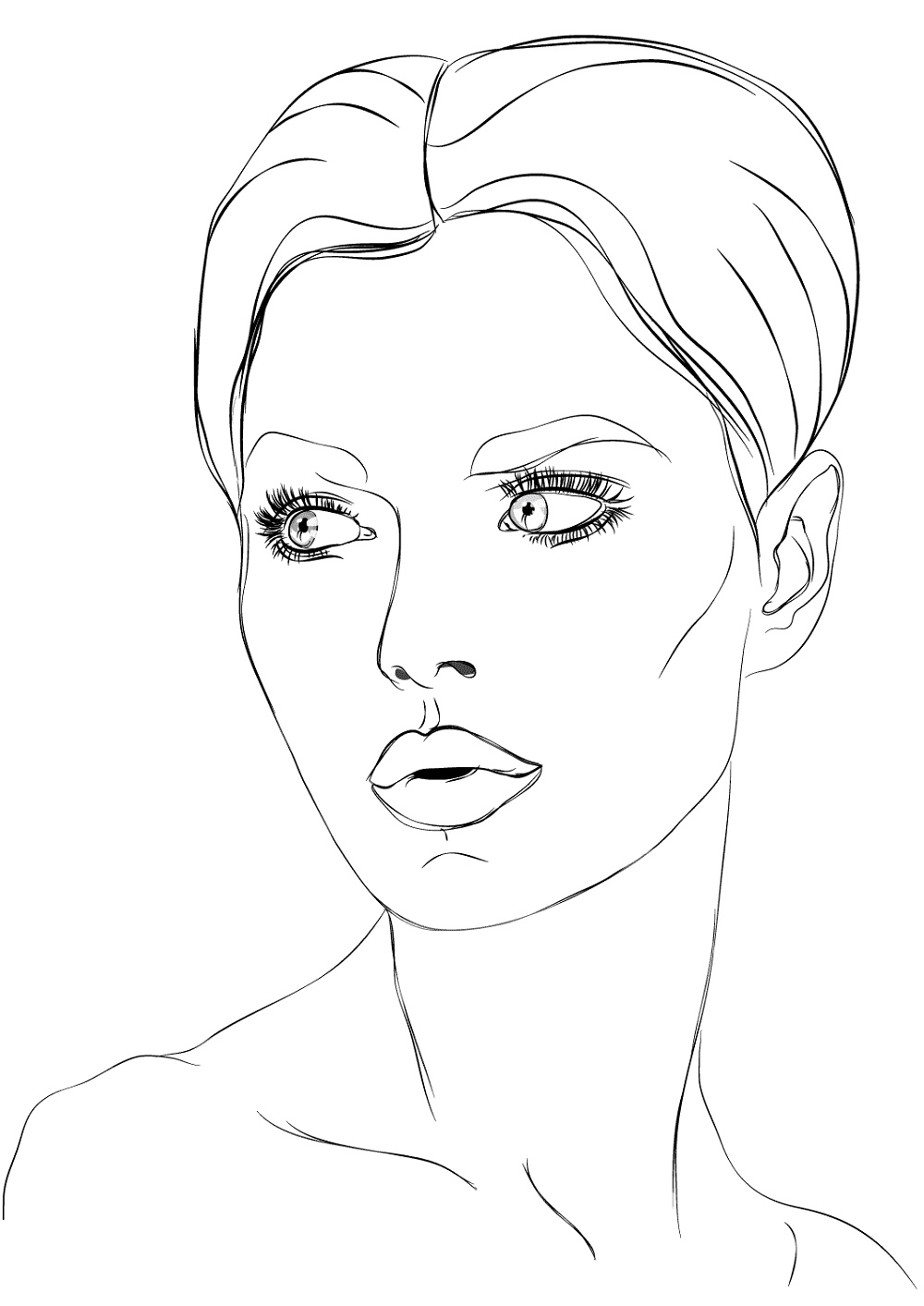 Makeup Tools Coloring Pages Face | K5 Worksheets