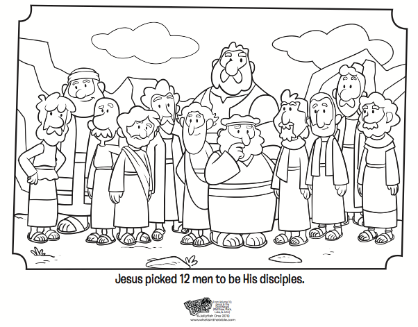 12 Disciples Coloring Page - Bible Coloring Pages | What