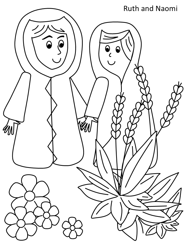 Ruth and Naomi coloring page | Children