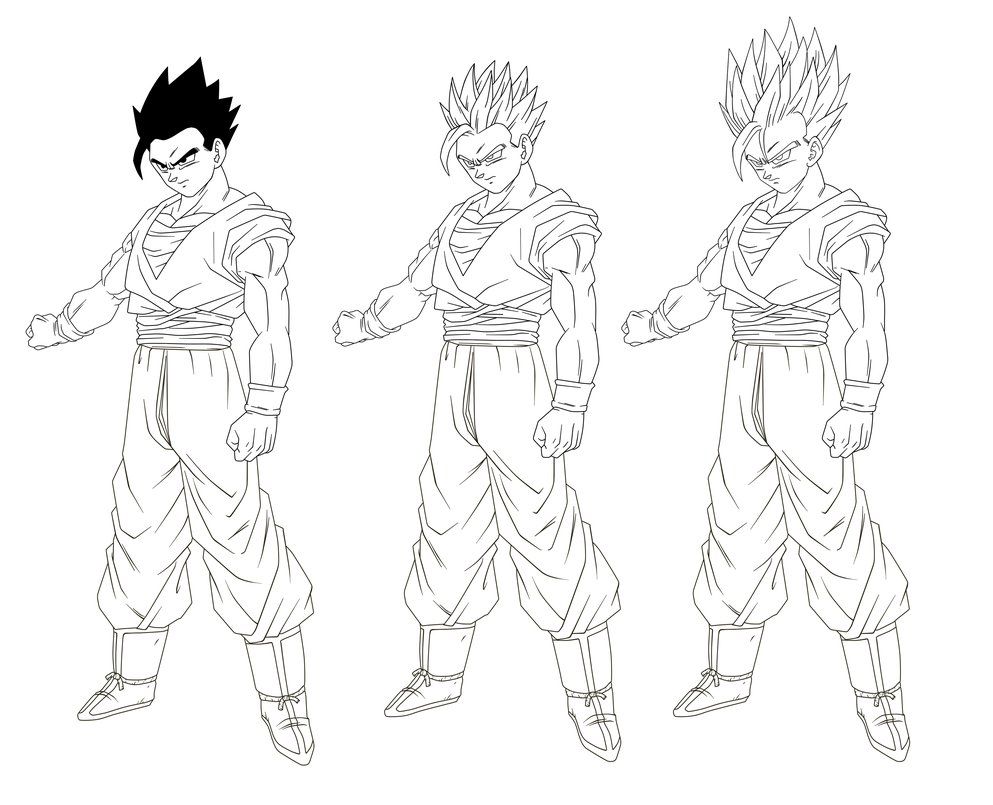 Goku Character Coloring Pages Sketch Coloring Page