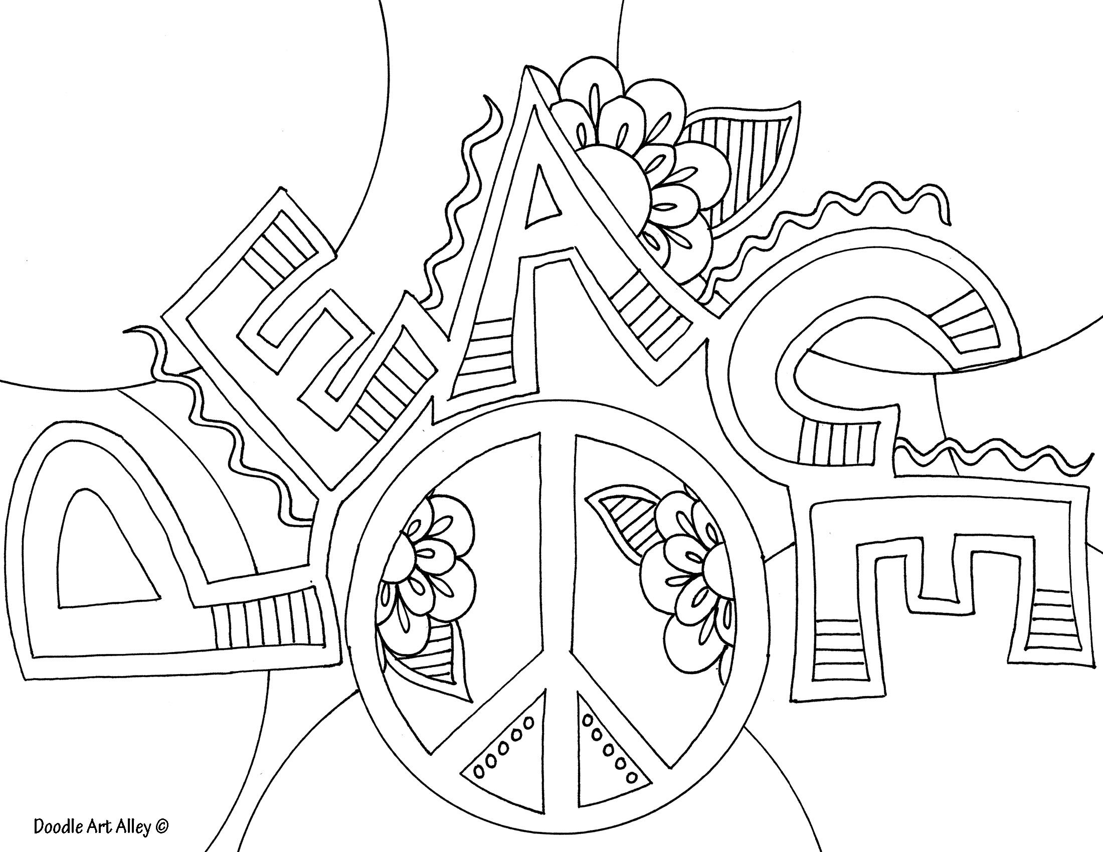 Doodle Art Alley Coloring Pages Page 1