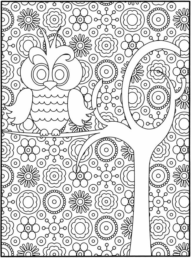 Owl Printable - Coloring Pages for Kids and for Adults