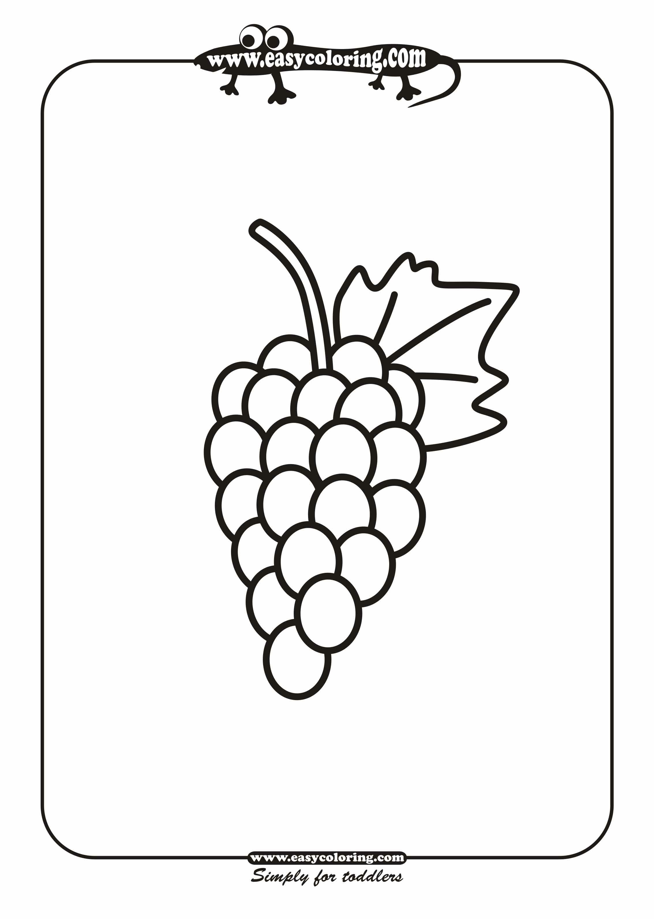 G For Grapes Coloring Page Grape Vine Coloring Sheet. Kids ...