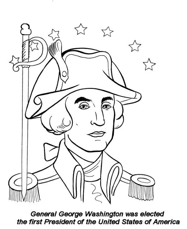 George Washington | Free Coloring Pages on Masivy World