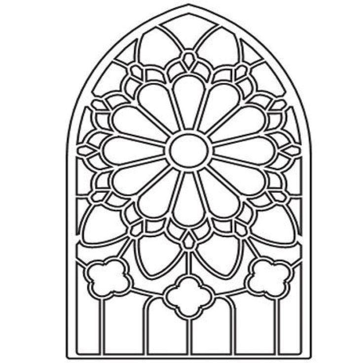 Poppystamps Die by Memory Box - Grand Gothic Stained Glass Window ...