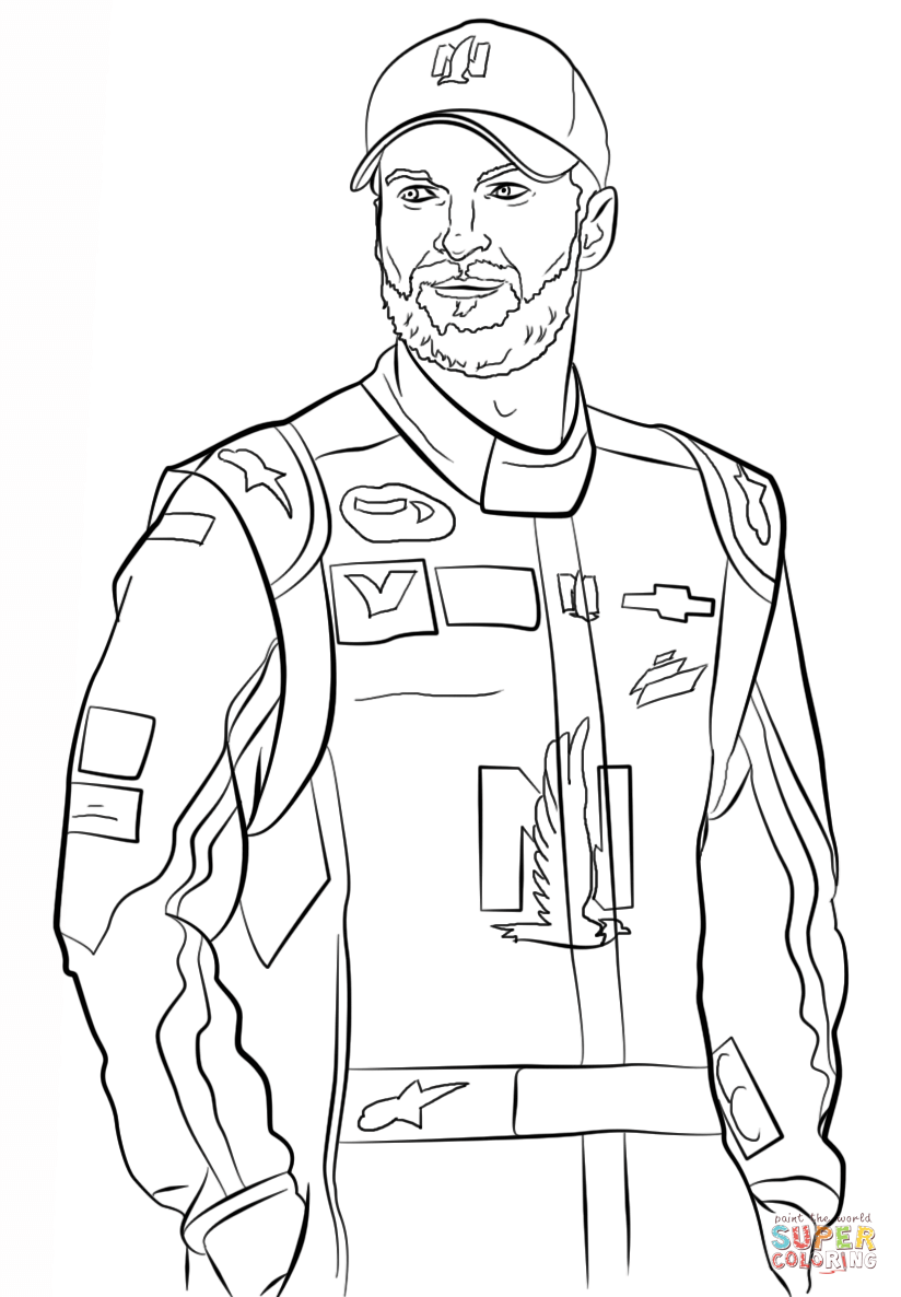 Dale Earnhardt Jr coloring page | Free Printable Coloring Pages