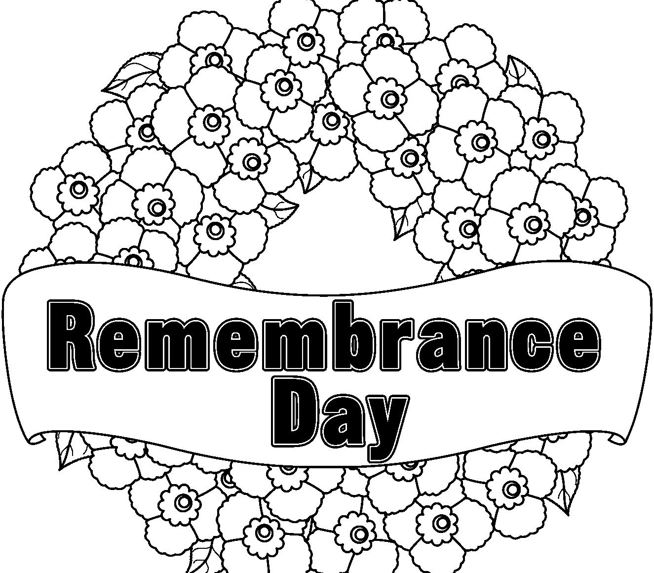 Wreath For Remembrance Day Coloring Pages Coloring Pages For Kids ...