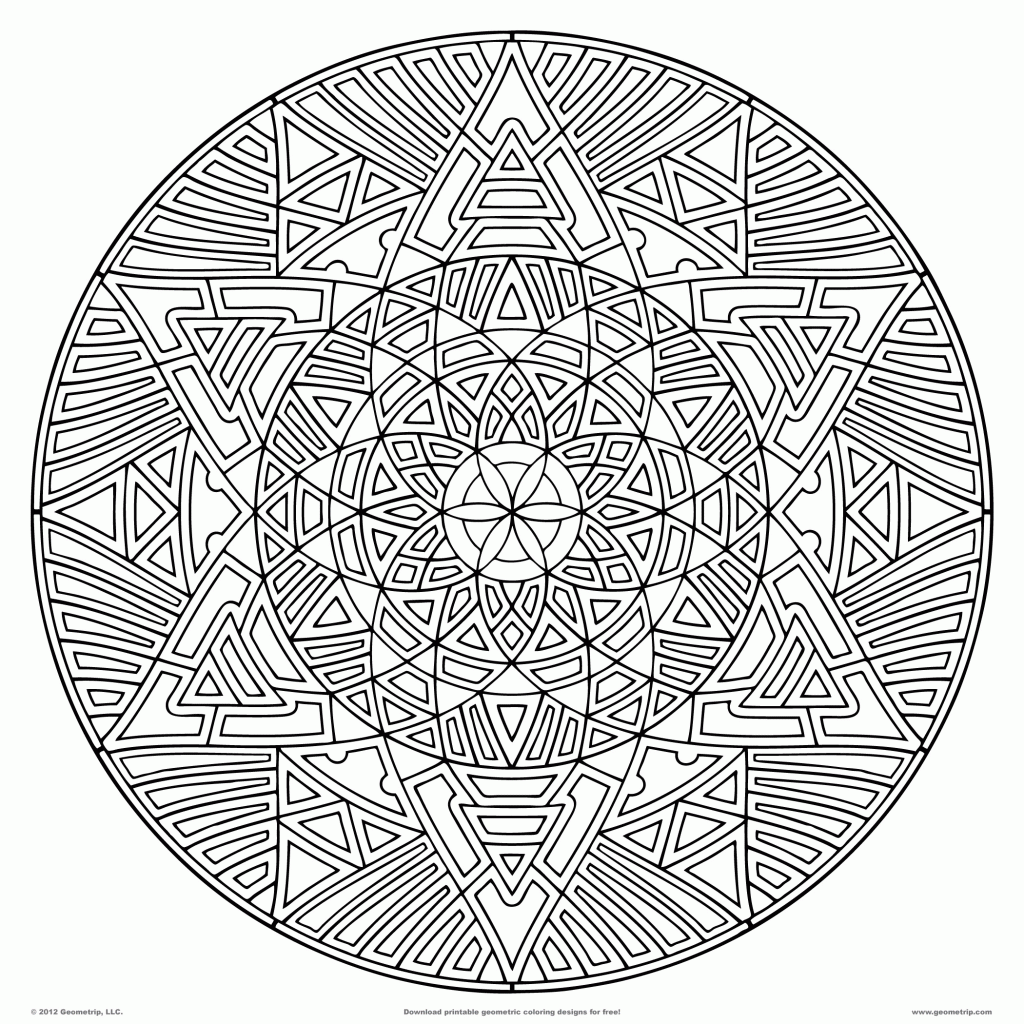 coloring pages for adults geometric - Free coloring pages