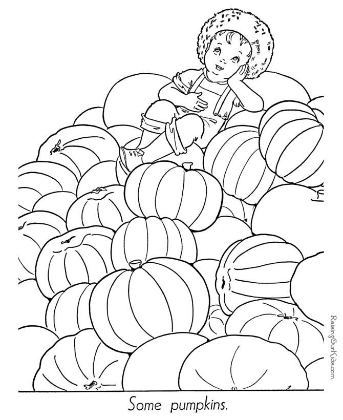 Printable Autumn or Fall coloring page 019