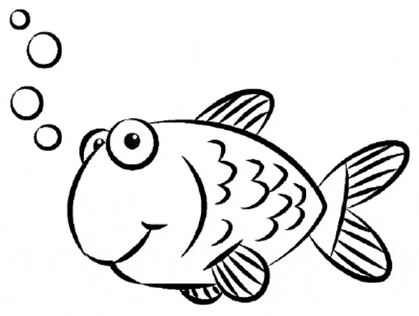 Goldfish coloring - Free Animal coloring pages sheets Goldfish