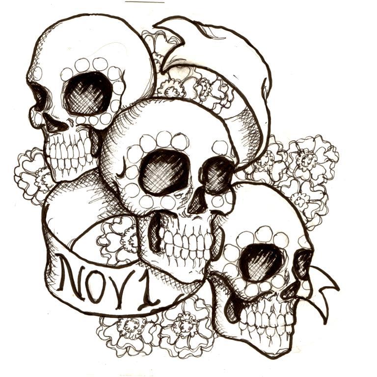 day of the dead girl skull coloring pages. aztec decorated death ...