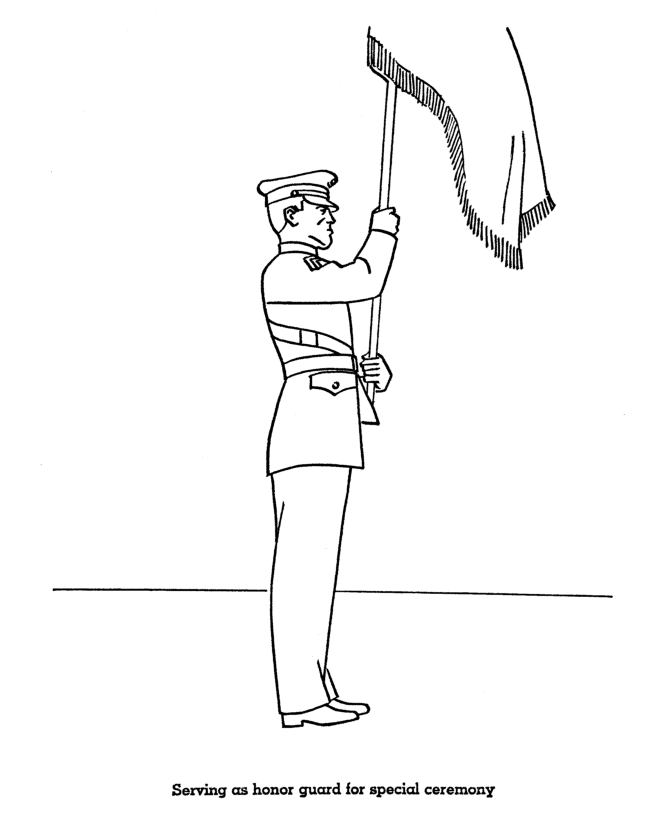 Memorial Day Coloring Pages - Marine Honor Guard Coloring Pages ...