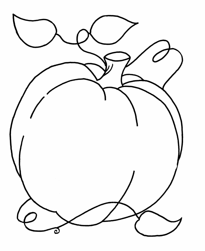 Halloween Coloring Page Sheets - Easy Pumpkin to color | BlueBonkers