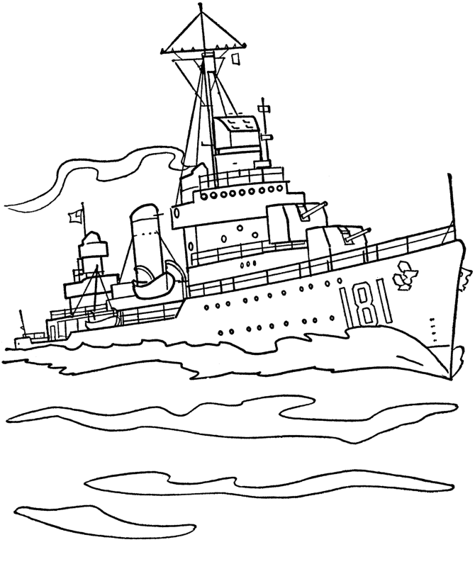 Armed Forces Day Coloring Pages | US Navy Destroyercoloring page ...
