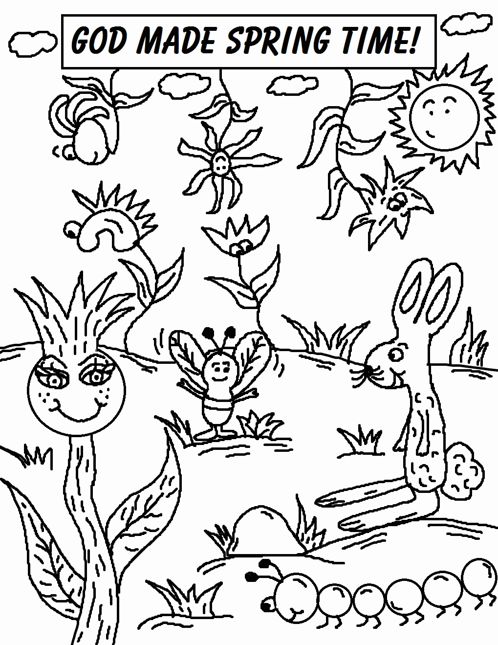 Spring Coloring Pages GOD MADE SPRING TIME! Free Printable ...