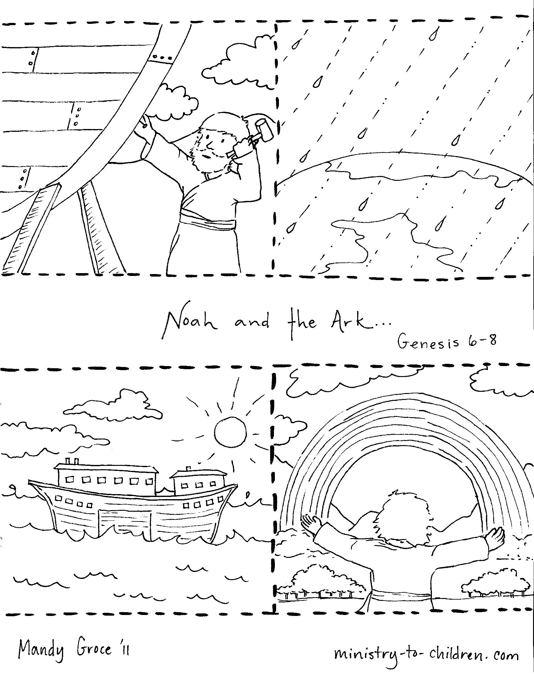 Noah and the Ark Coloring Pages
