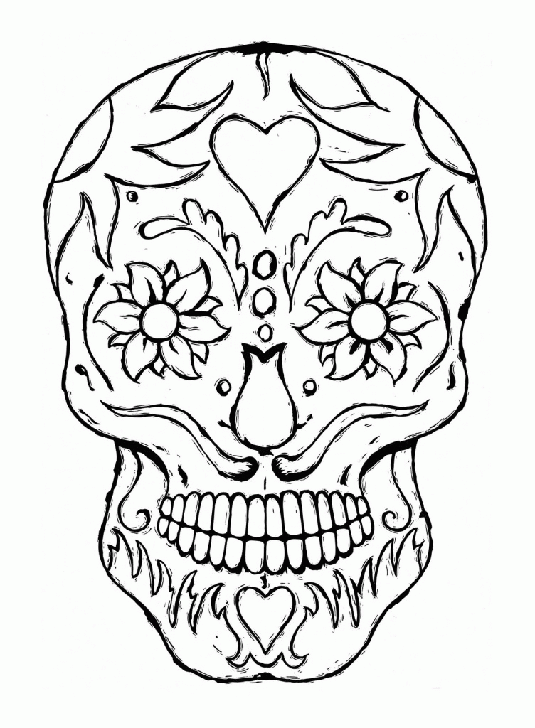 Printable Skull - Coloring Pages for Kids and for Adults