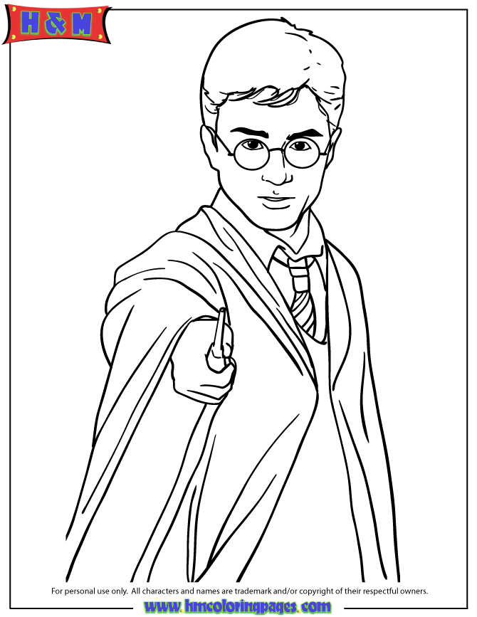 Free Printable Harry Potter Coloring Pages | H & M Coloring Pages