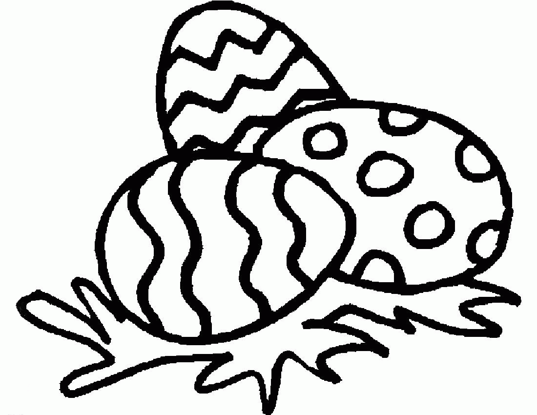 Egg Coloring Pages Printable Plain Easter - Colorine.net | #24225