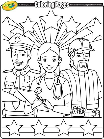 Labor Day Workers Coloring Page | crayola.com
