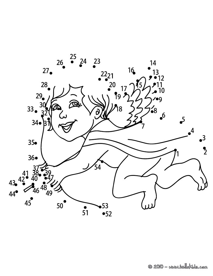 New Coloring Pages : Source Dot To Flying Cupid Hellokids ...