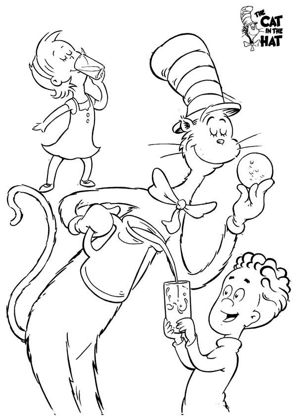cat in the hat coloring pages. cat hat coloring pages. drawing dr ...