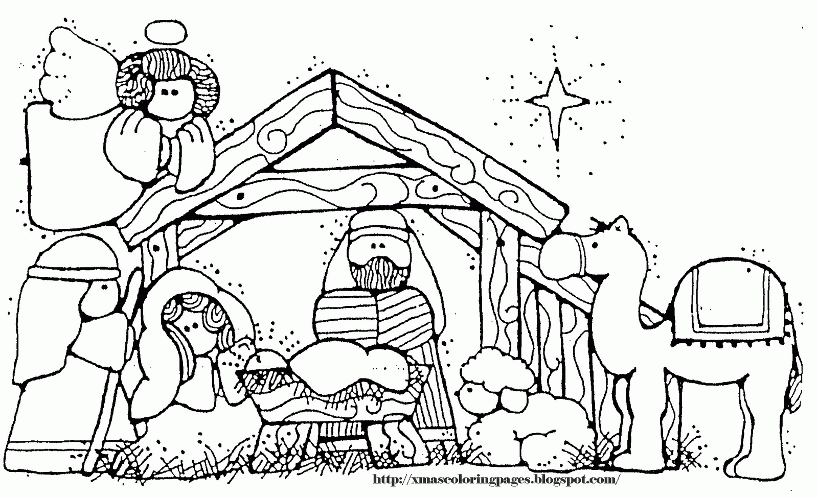 Christmas Coloring Nativity Scene Ian Dale - Colorine.net | #3636