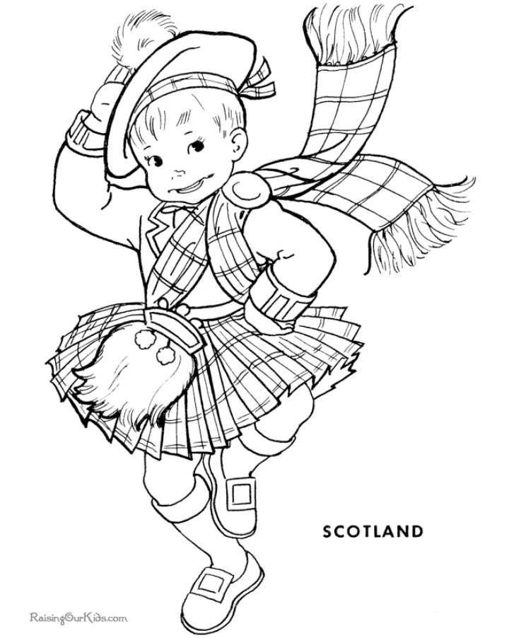 Scotland Coloring Page