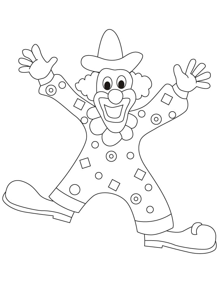 Clown Coloring Pages For Preschoolers - High Quality Coloring Pages